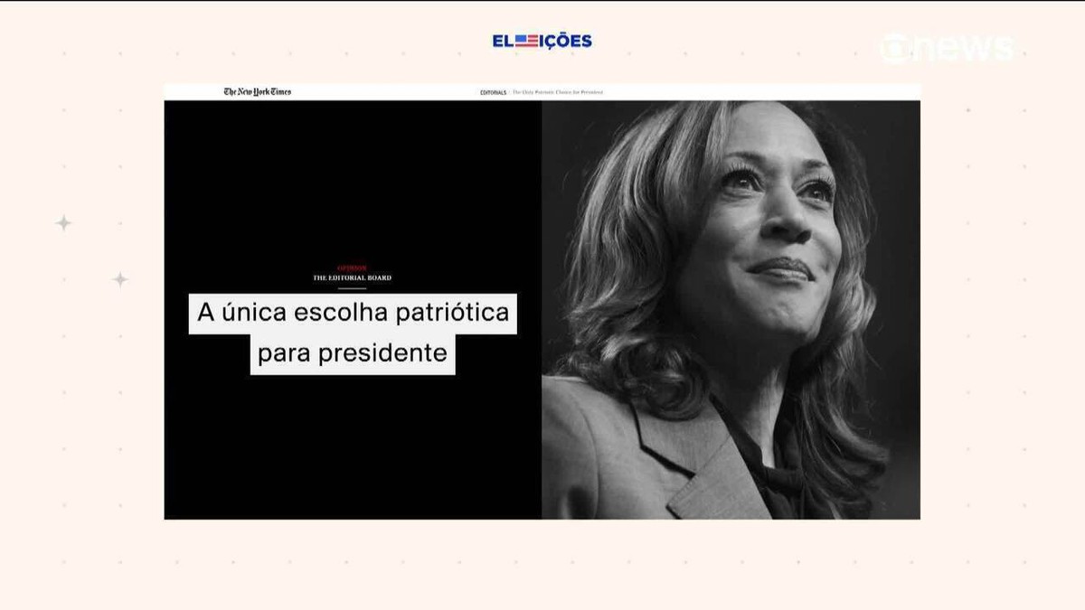 Jornal 'The New York Times' e revista 'The New Yorker' declaram apoio a Kamala Harris